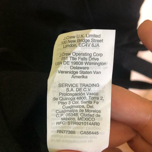 NWT J. Crew Factory Black Ponte Wrap Tie Waist Dress Sleeveless V-Neck - XXS - Picture 10 of 12